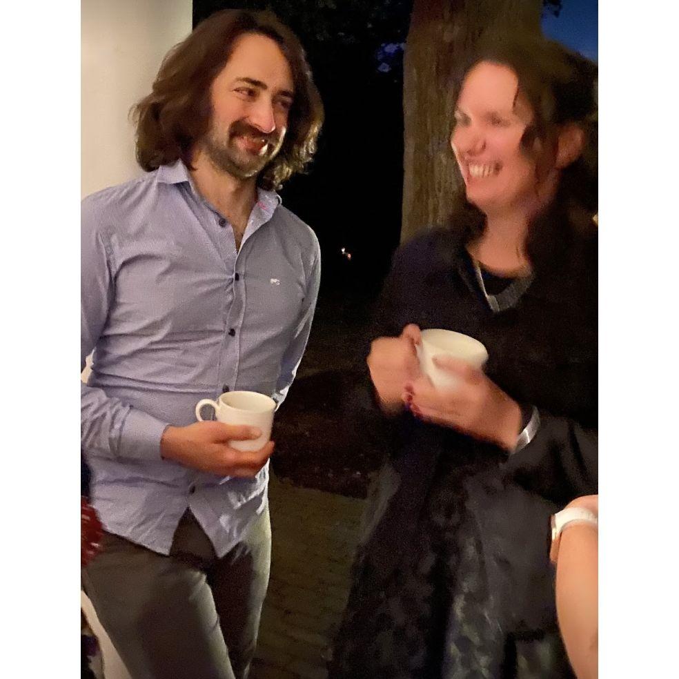 Having a blast at Gaby & Andrew's wedding reception