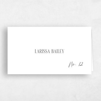 White Wedding Place Card - Kosrae