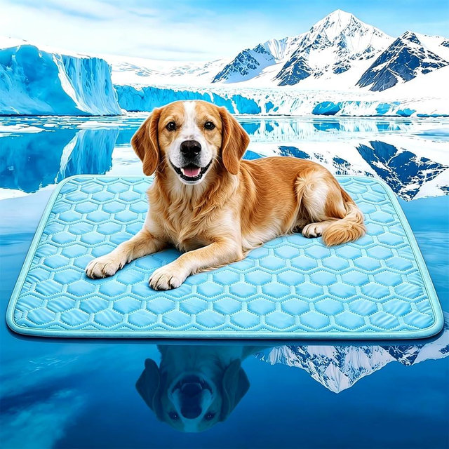dgdgbaby Cooling Mat for Dogs, Arc-Chill Dog Cooling Mat (Q-Max>0.45), Non-Slip Washable Pet Cooling Pad, Summer Self-Cooling Bed for Dogs Cats, Portable Crate Mat for Indoor & Outdoor Use,26.5"x38"