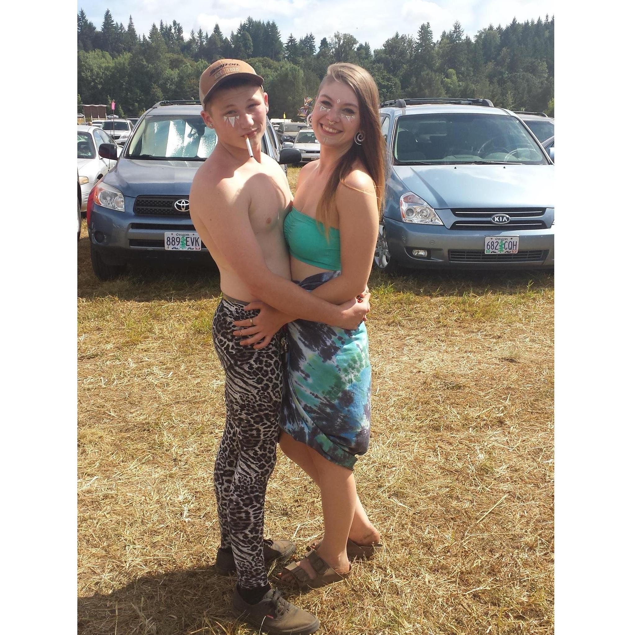 Zacks first time at the Country Fair in Veneta. Yes, those were my leggings.