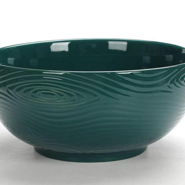 Temp-tations 5 Qt Serving Bowl, Salad, Pasta Bowl, 11" Diam (Woodland Emerald)