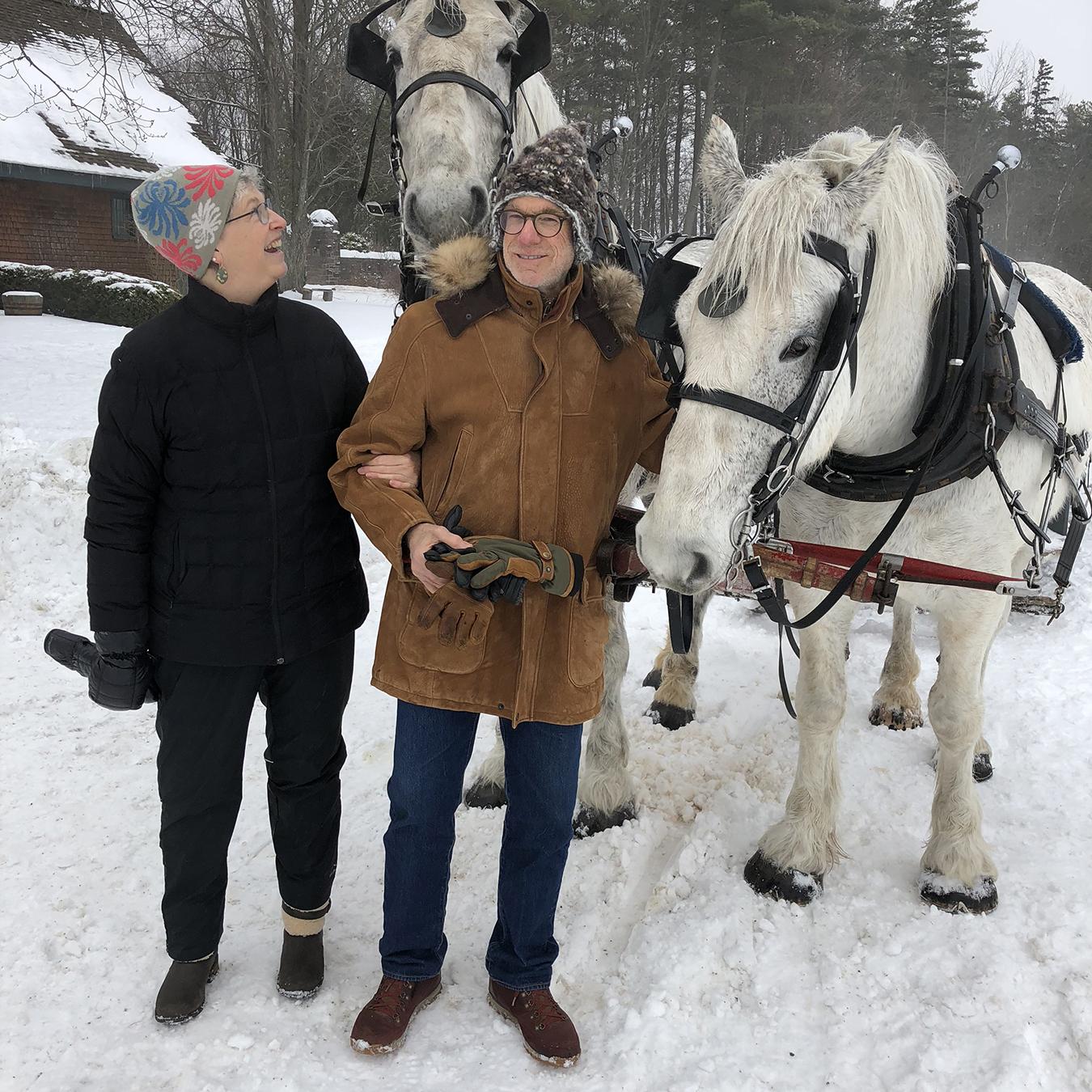 Valentine's Day sleigh ride at Shelburne Farms, 2018.