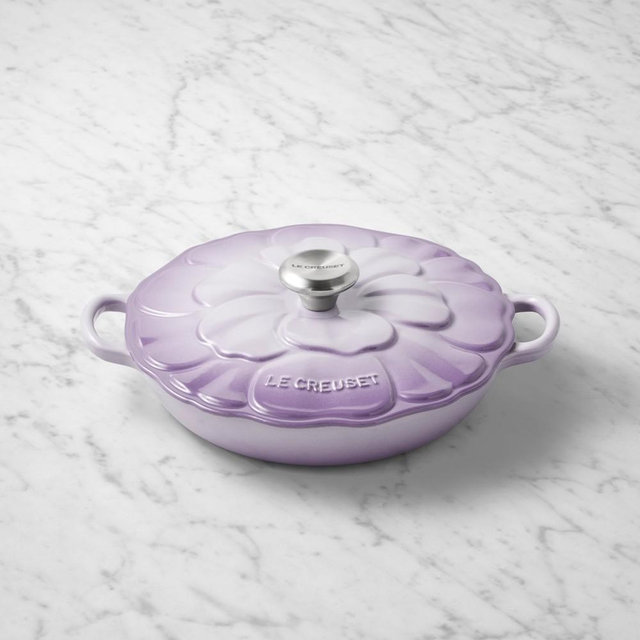 Le Creuset Signature Enameled Cast Iron Petal Braiser, 2 1/4-Qt., Provence