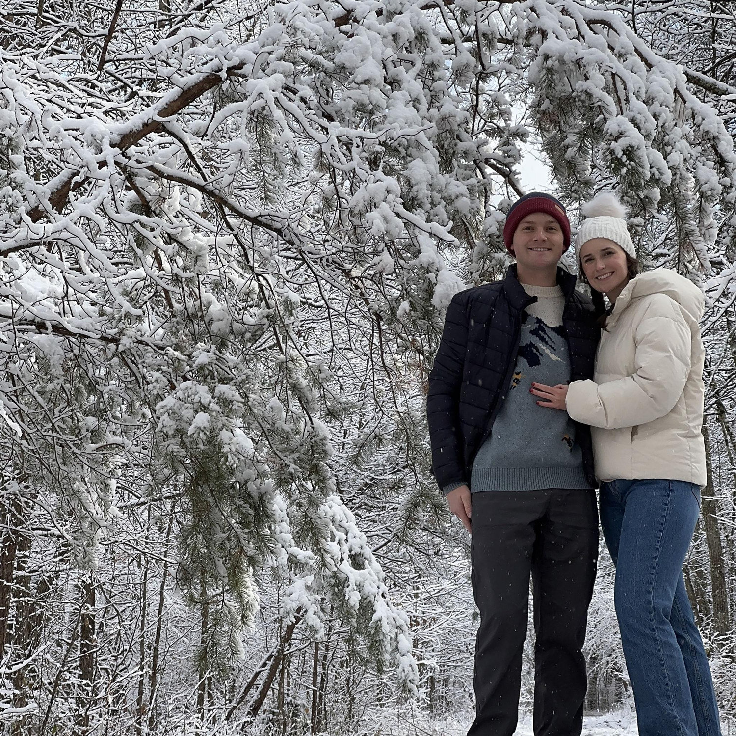 Right after we got engaged in on a snowy trail in Maryland!
