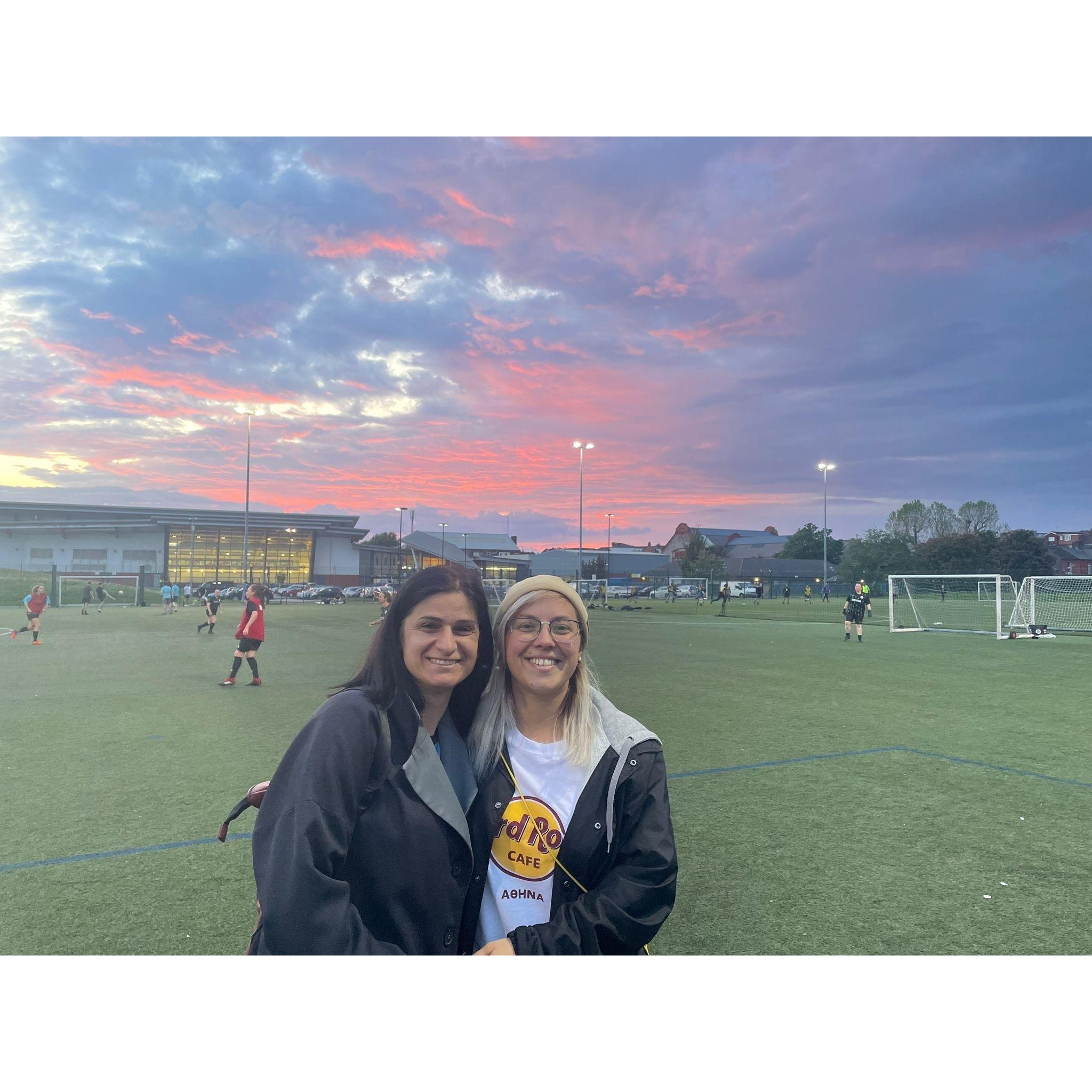 When we said to our football team we were engaged