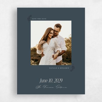 Navy Blue Wedding Save the Date - Sorsha Photo