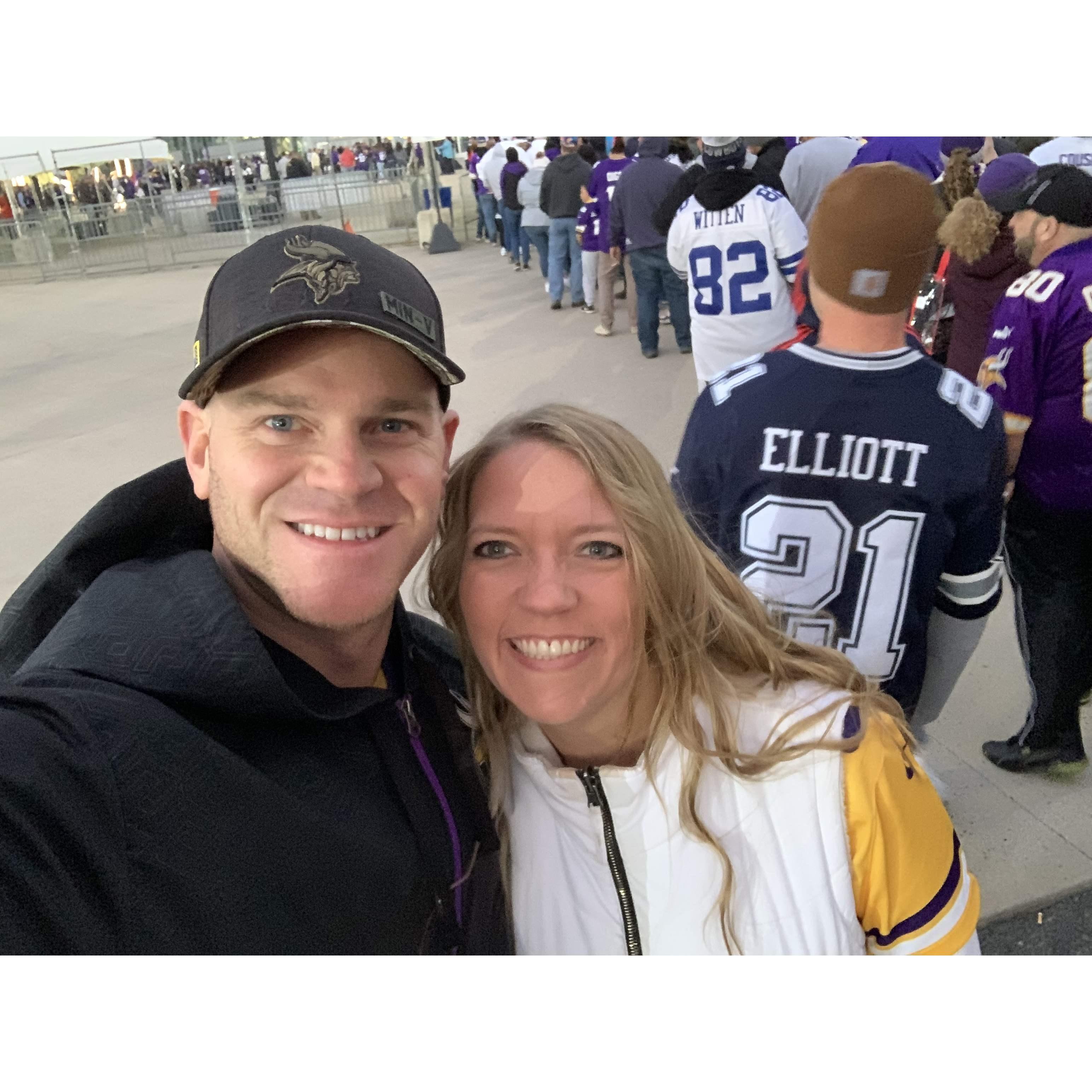 Vikings versus Cowboys at US Bank stadium