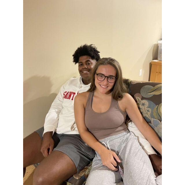 The first time Brandon went to Abbi's house and met her friends.