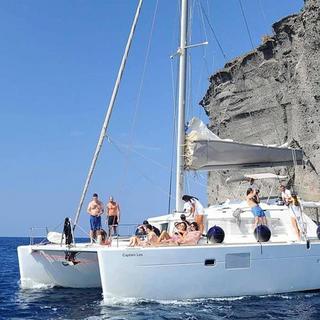 Santorini Catamaran with Greek Meal Tour for 2