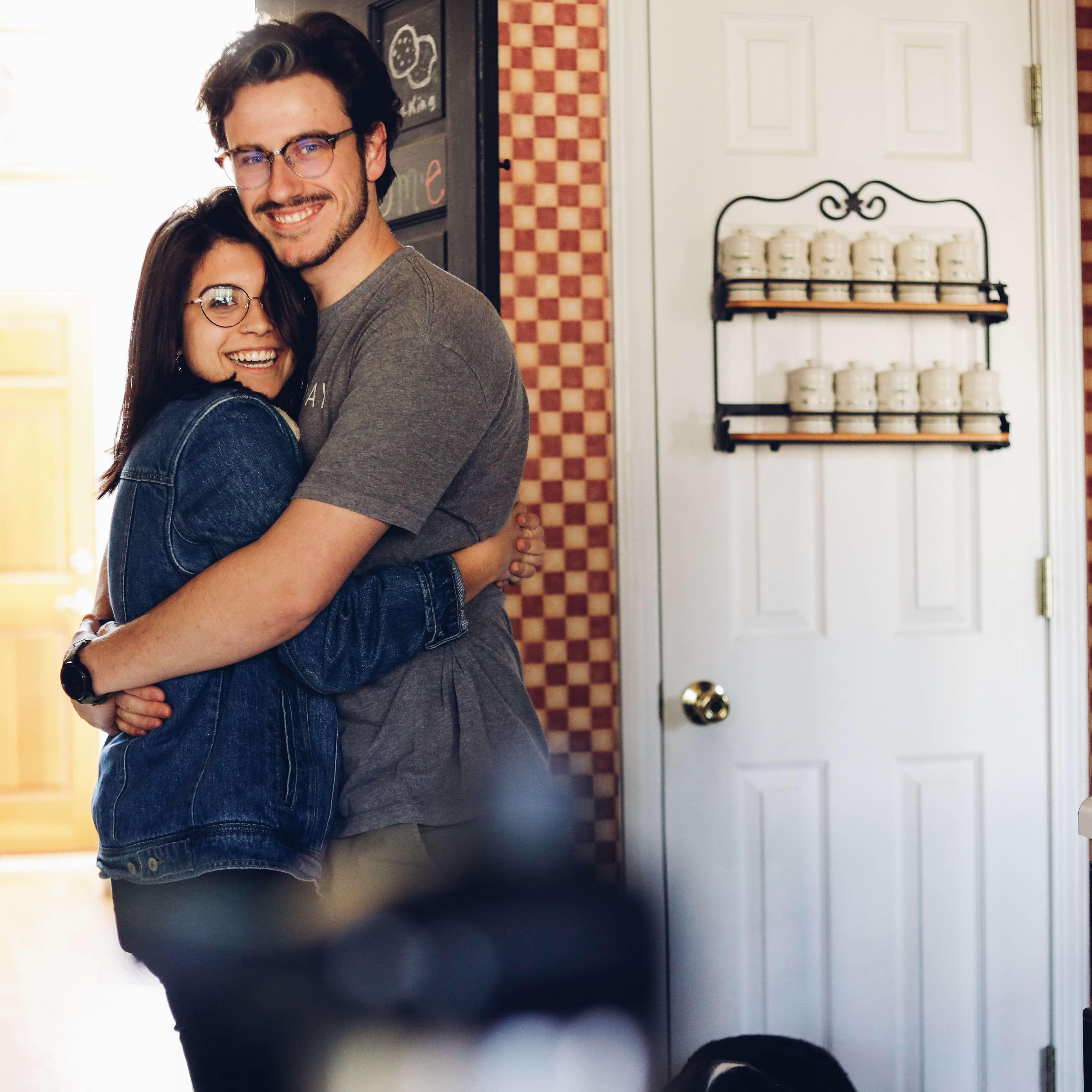 A photo from the first time I ever visited Everett's house for cookie baking weekend. We started the week as friends and ended it in a relationship!