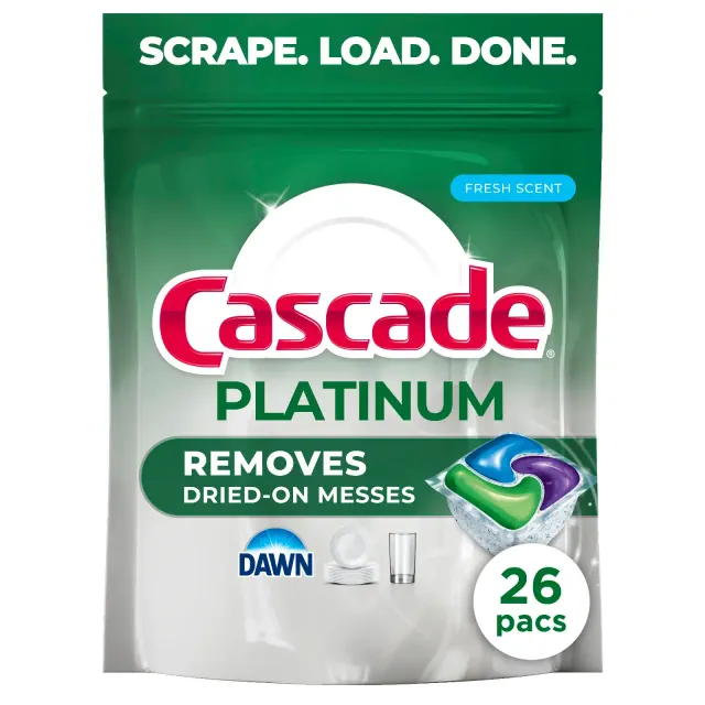 Cascade Platinum Pods Dishwasher Detergent - Fresh - 26ct: Removes Fingerprints, Grease Removal, Multi-Surface