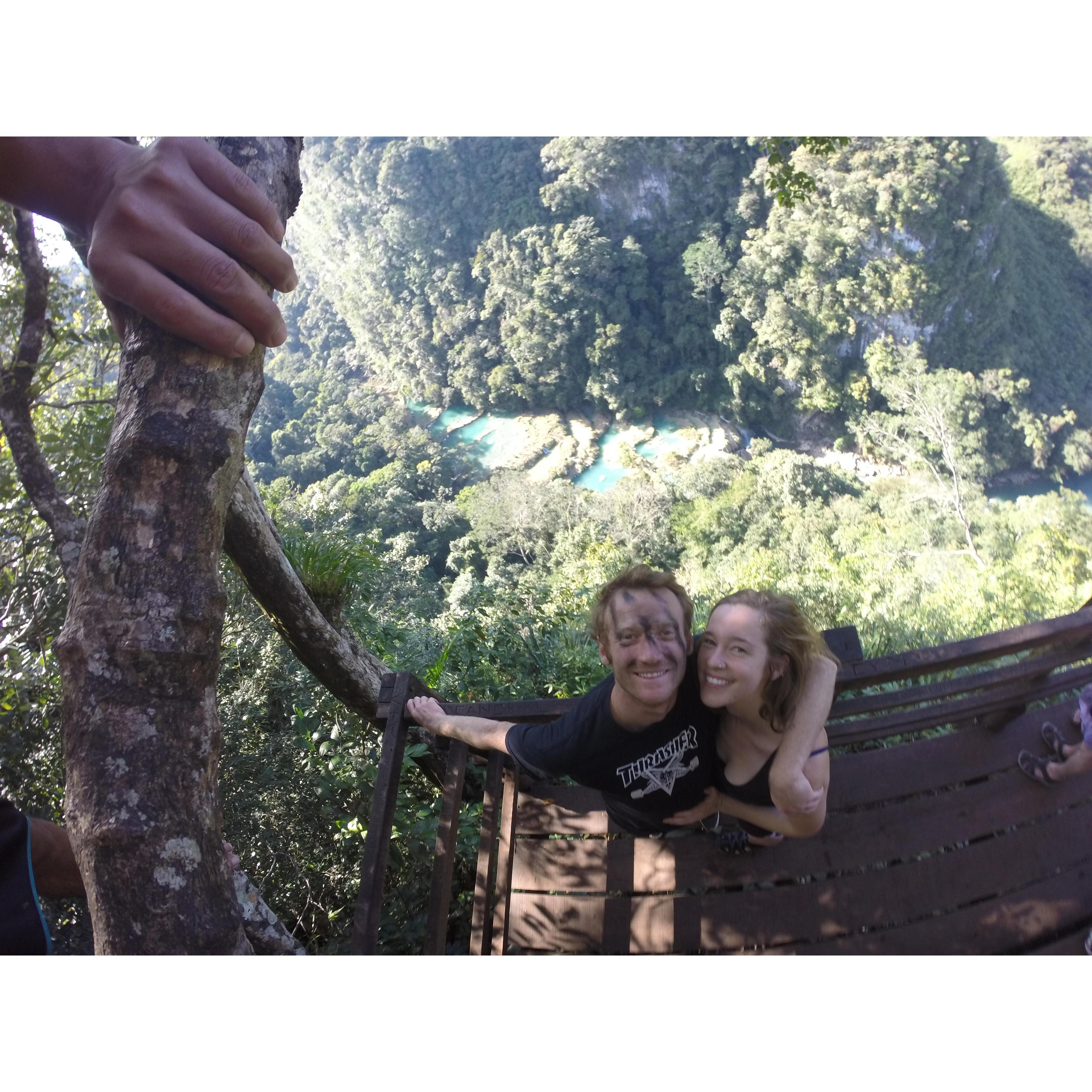 At Semuc Champey in Guatemala