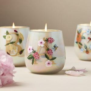 Fruity Monogram Floral Night Gardenia Glass Candle