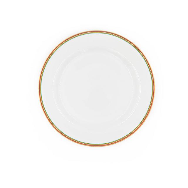 Rain-bow porcelain dinner plates, set of 2