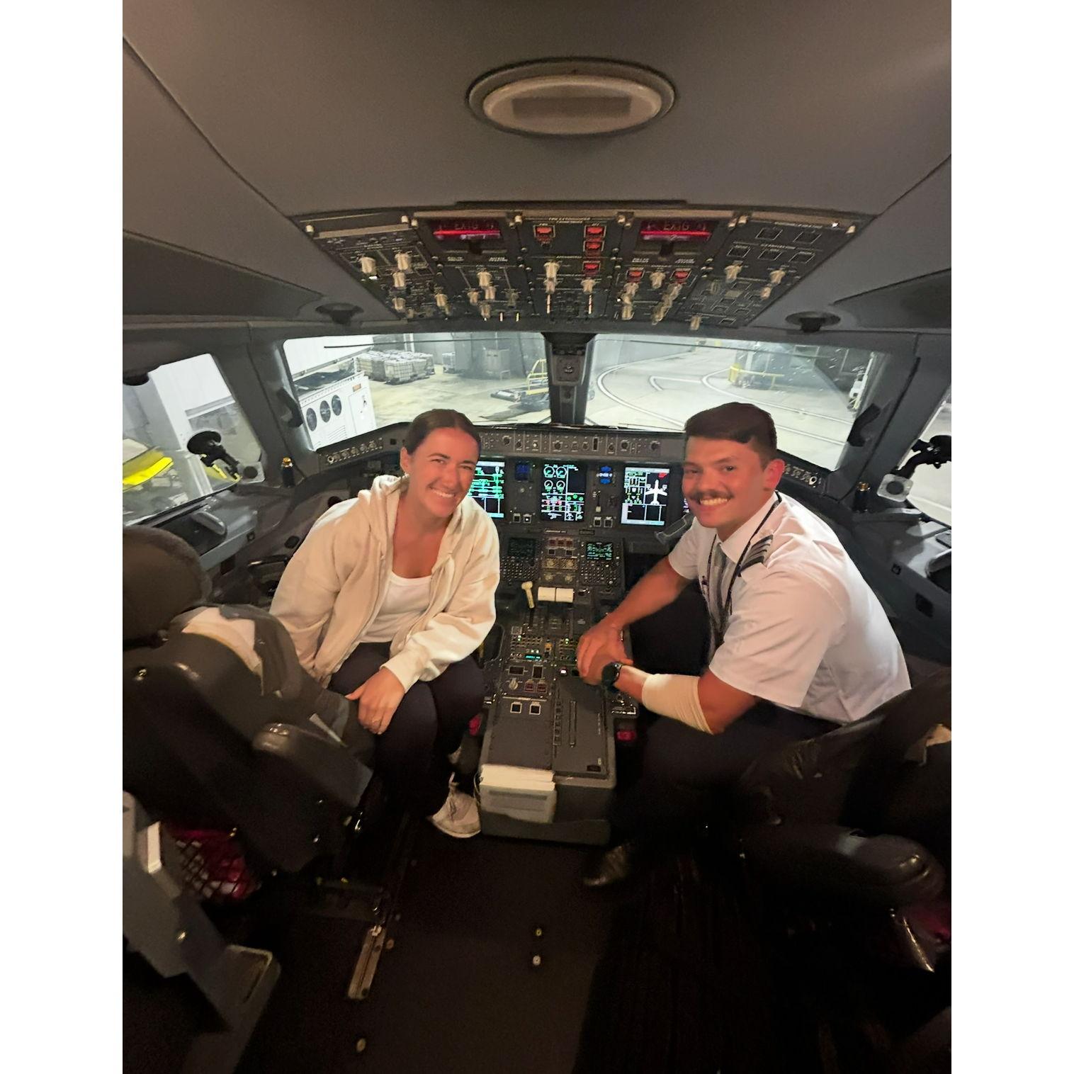 First time flying with Matt at the airlines, June 2025
