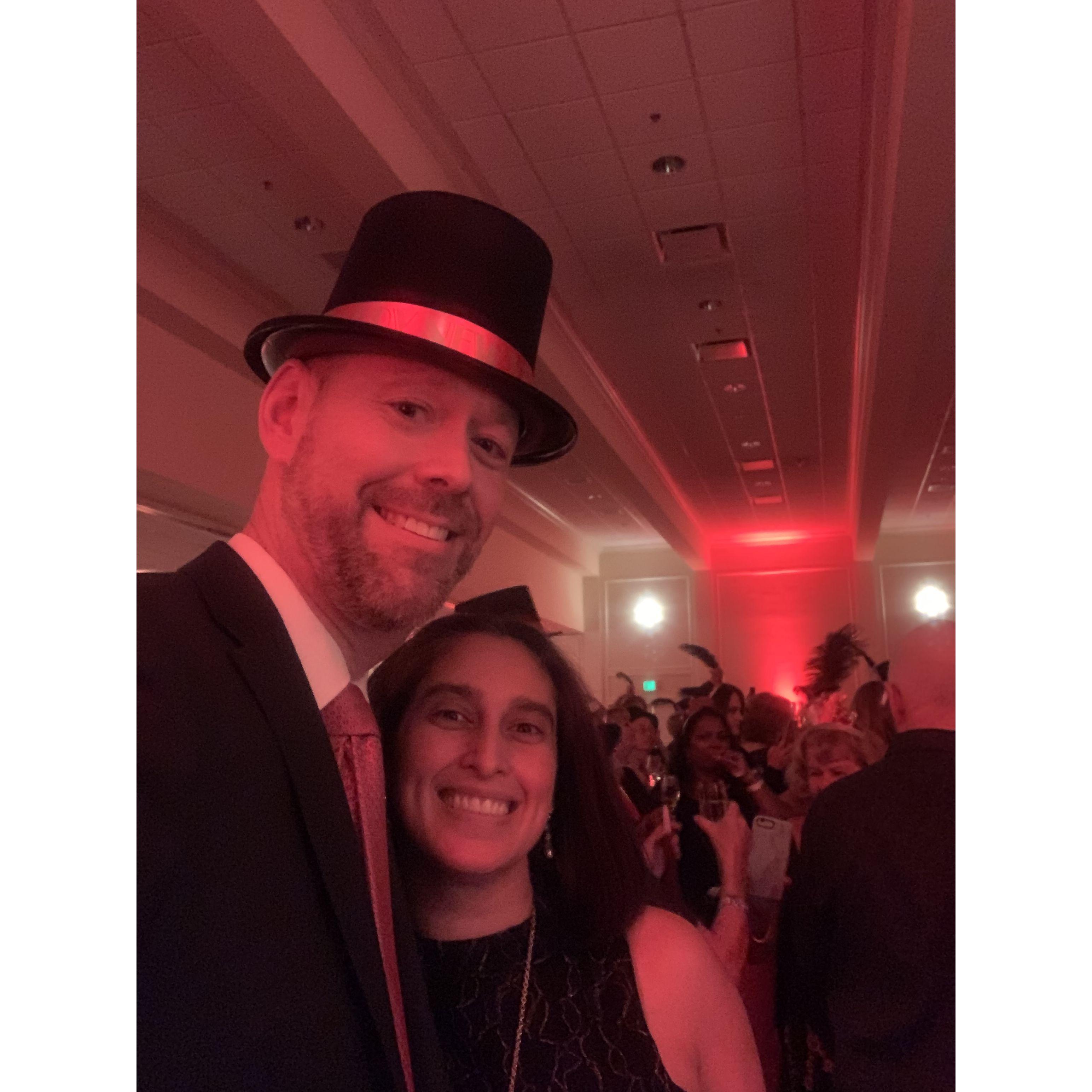 Happy New Year! We celebrated our first New Year's together at the Lincolnshire Marriott. We had a steak dinner and then saw a Frankie Valli cover band, where we were the youngest couple! Jan 1, 2020