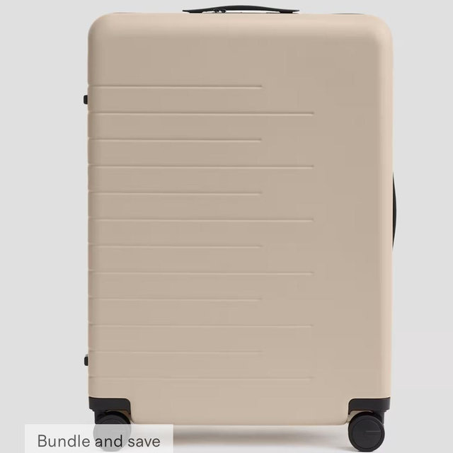 Expandable Large Check-In Suitcase - Tan