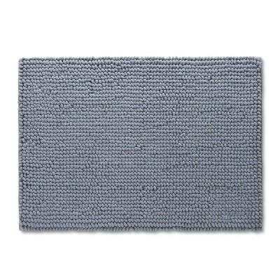 24" x 17" Loop Memory Foam Solid Bath Rug Gray Mist - Room Essentials™