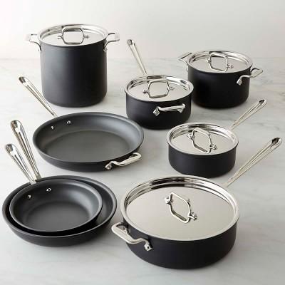 BergHOFF Leo Deluxe 10Pc Non-Stick Cookware Set, Gray