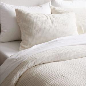 Organic Cotton Gauze Duvet Cover Set - Undyed, Full/Queen