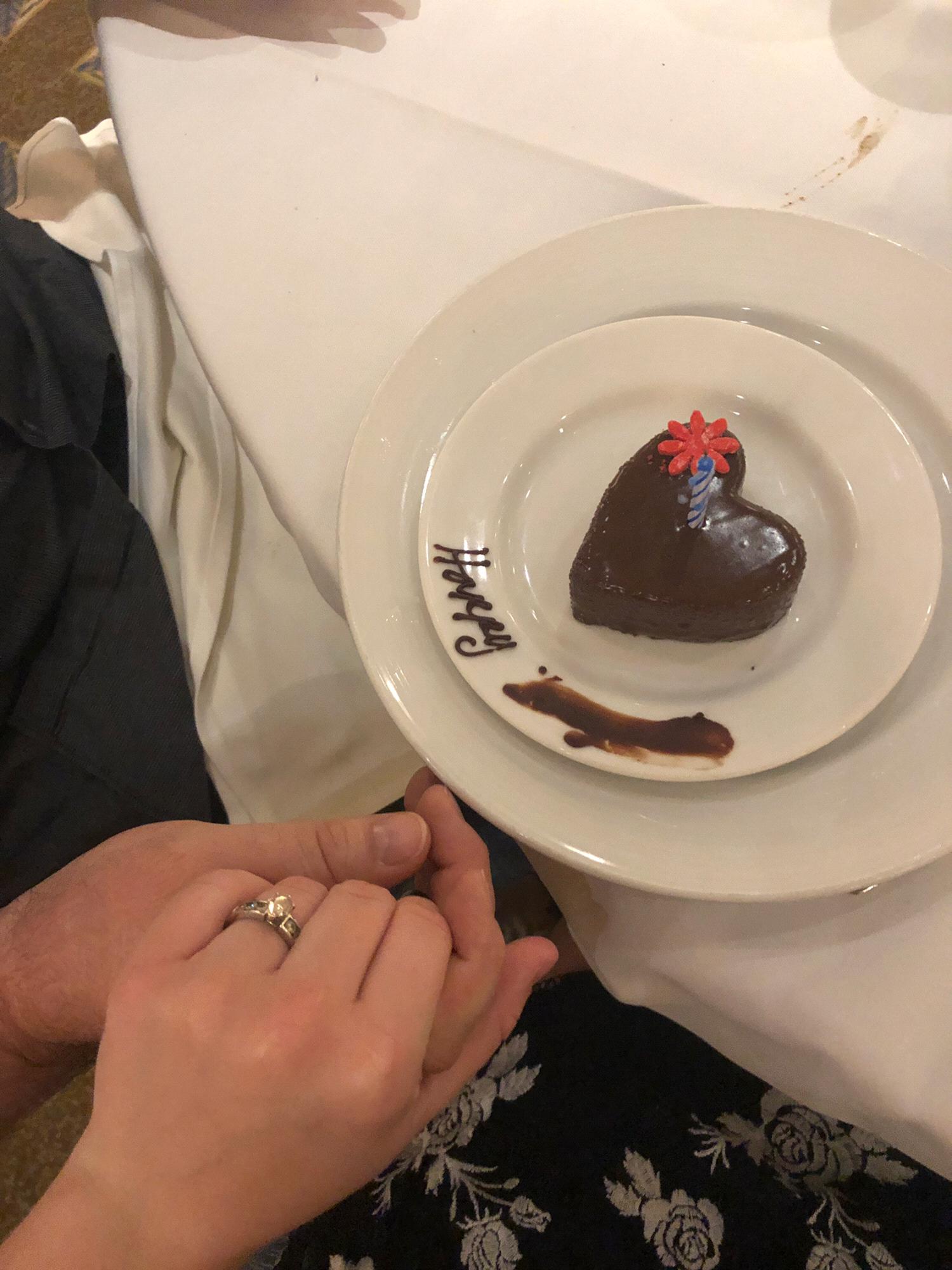 It said “Happy Honeymoon” ..