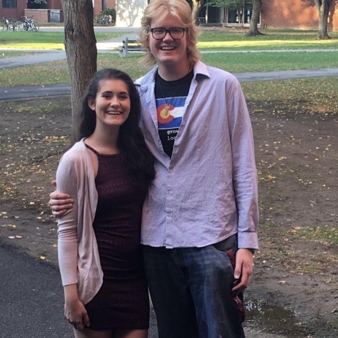 Ready for our first real date to Chilly Delight! We are standing in the courtyard of Knolls where both of dorm rooms were!
(October 2016)