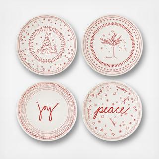 Holiday Assorted Accent Plate, Set of 4
