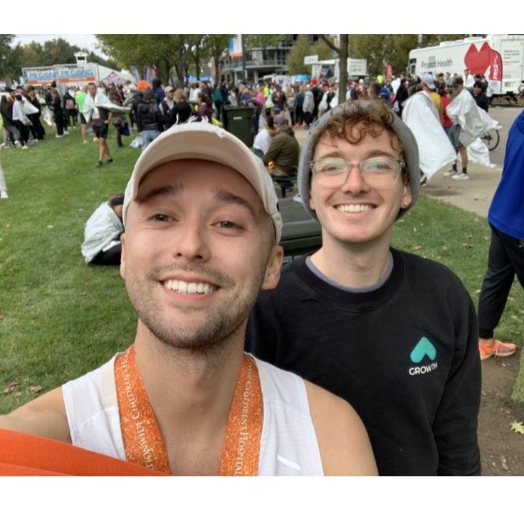 And another half marathon. Only Logan ran this one... but Patrick showed up for the finish!