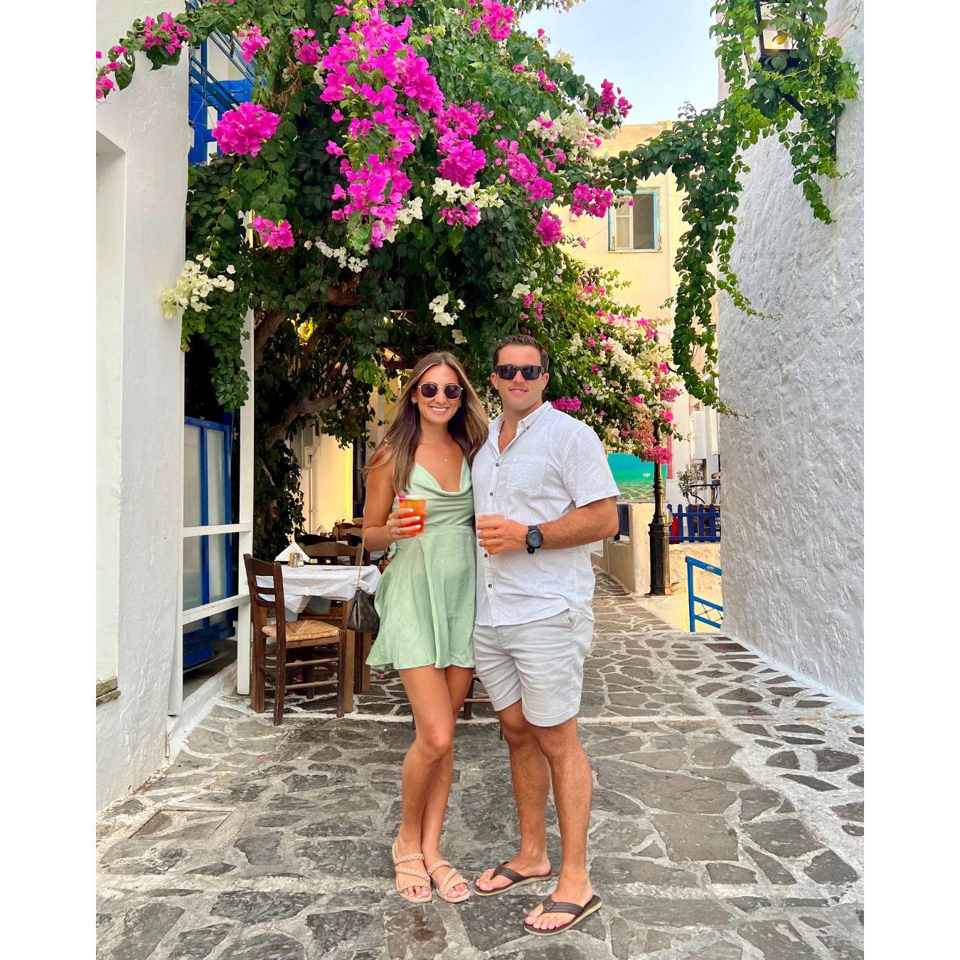 Happy hour in Plaka, Milos, Greece.