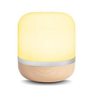 WiZ White LED Hero Wi-Fi Connected Smart Table Lamp in Wood Grain