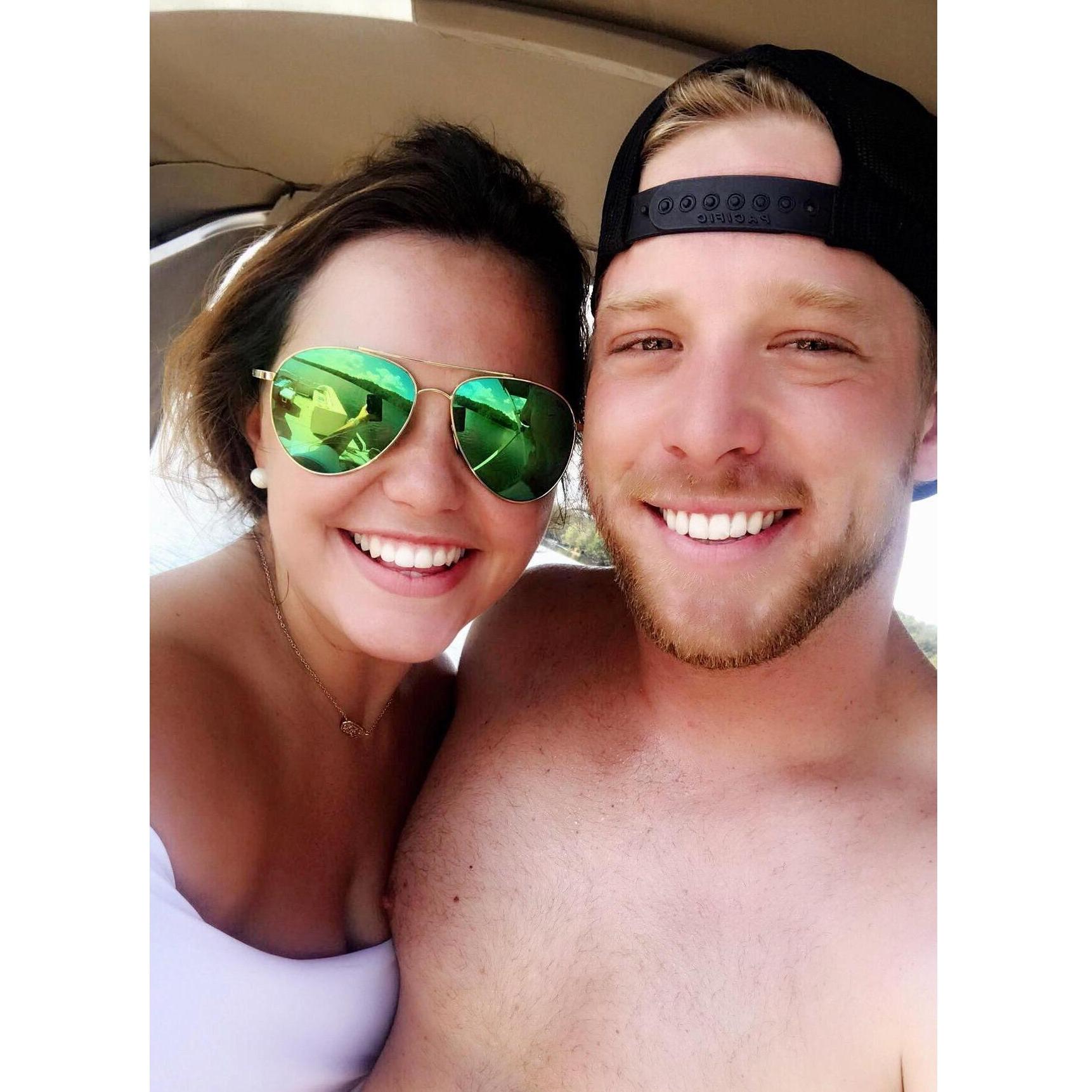 They enjoy spending time on Lake Martin.