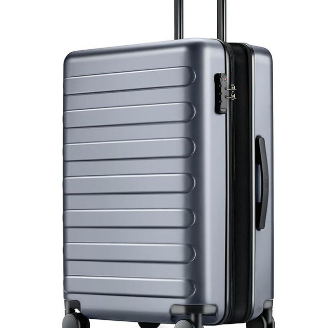 NINETYGO Hardside Expandable Luggage, 24 Inch Luggage with Double Spinner Wheels, Large Checked Luggage, Hardshell PC Lightweight Travel Suitcase with Wheels, TSA Lock, 78L (Gun, Rhine Max)