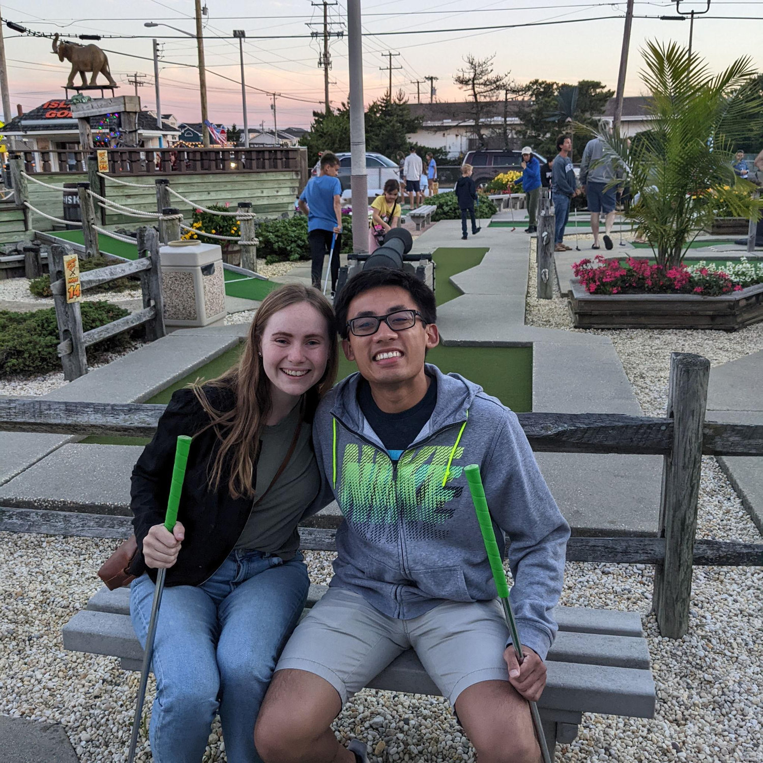 Getting hole-in-ones at Mini Golf in LBI - June 2022