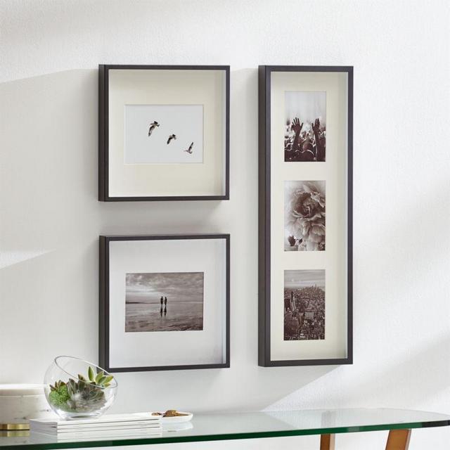 Brushed Brass Picture Frame Gallery, Set of 3