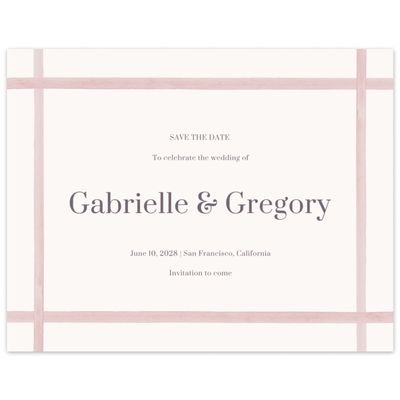 Dusty Peach, Pink Wedding Digital Save the Date - Harbor Landscape