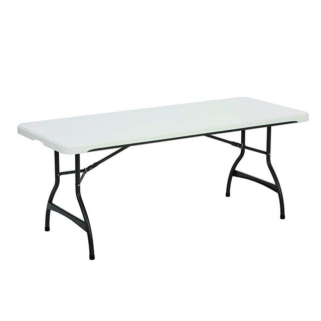 Lifetime 80306 Commercial Stackable Folding Table, 6', White