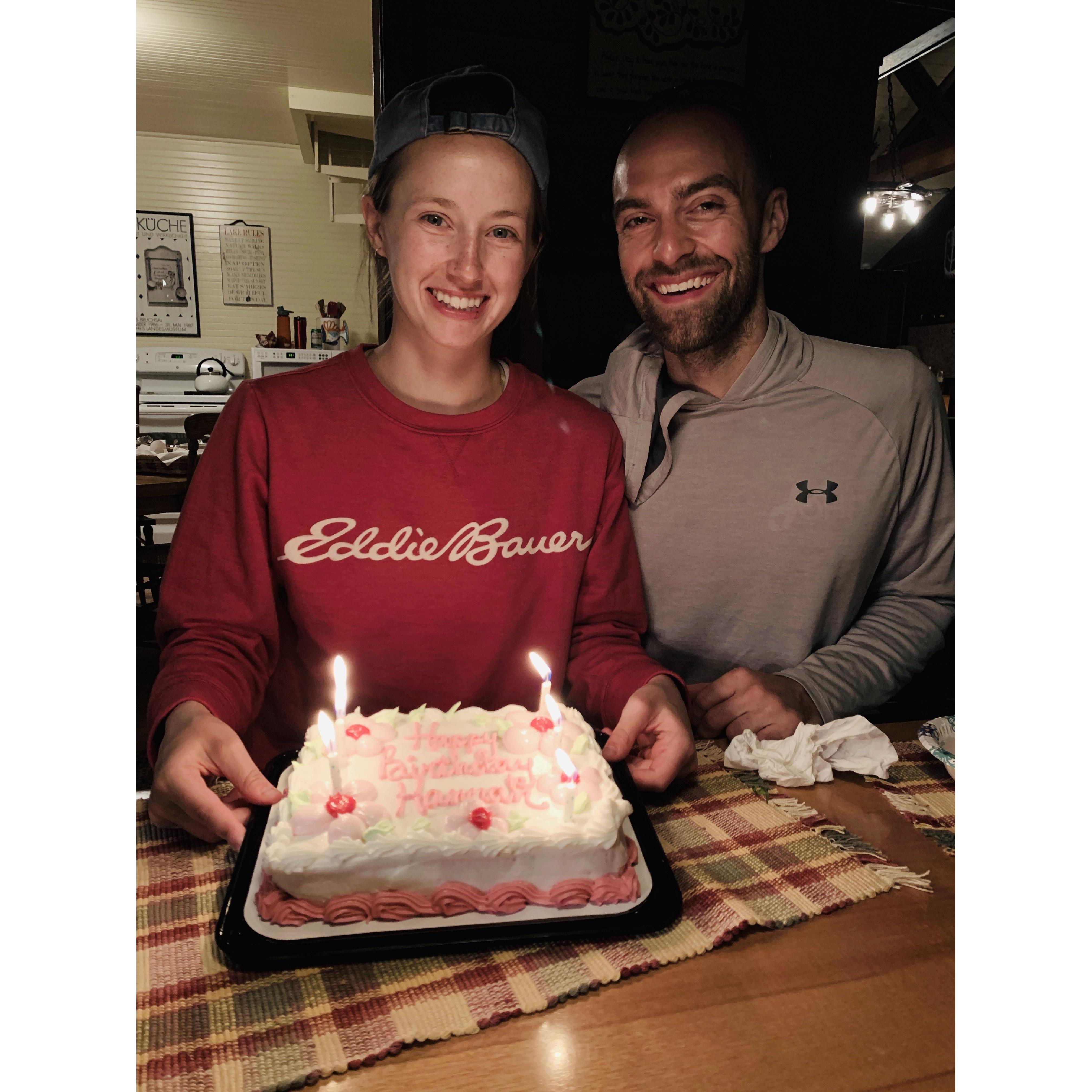 Celebrating Hannah's birthday up North!