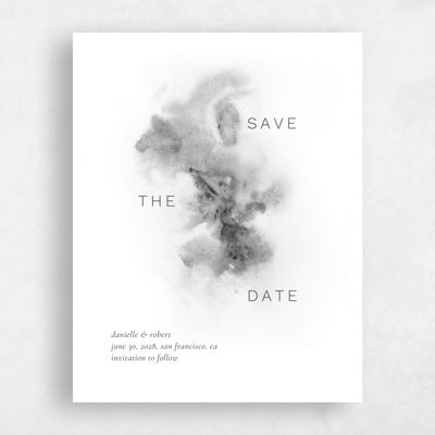 Gray, Grey Wedding Save the Date - Bartlett Portrait