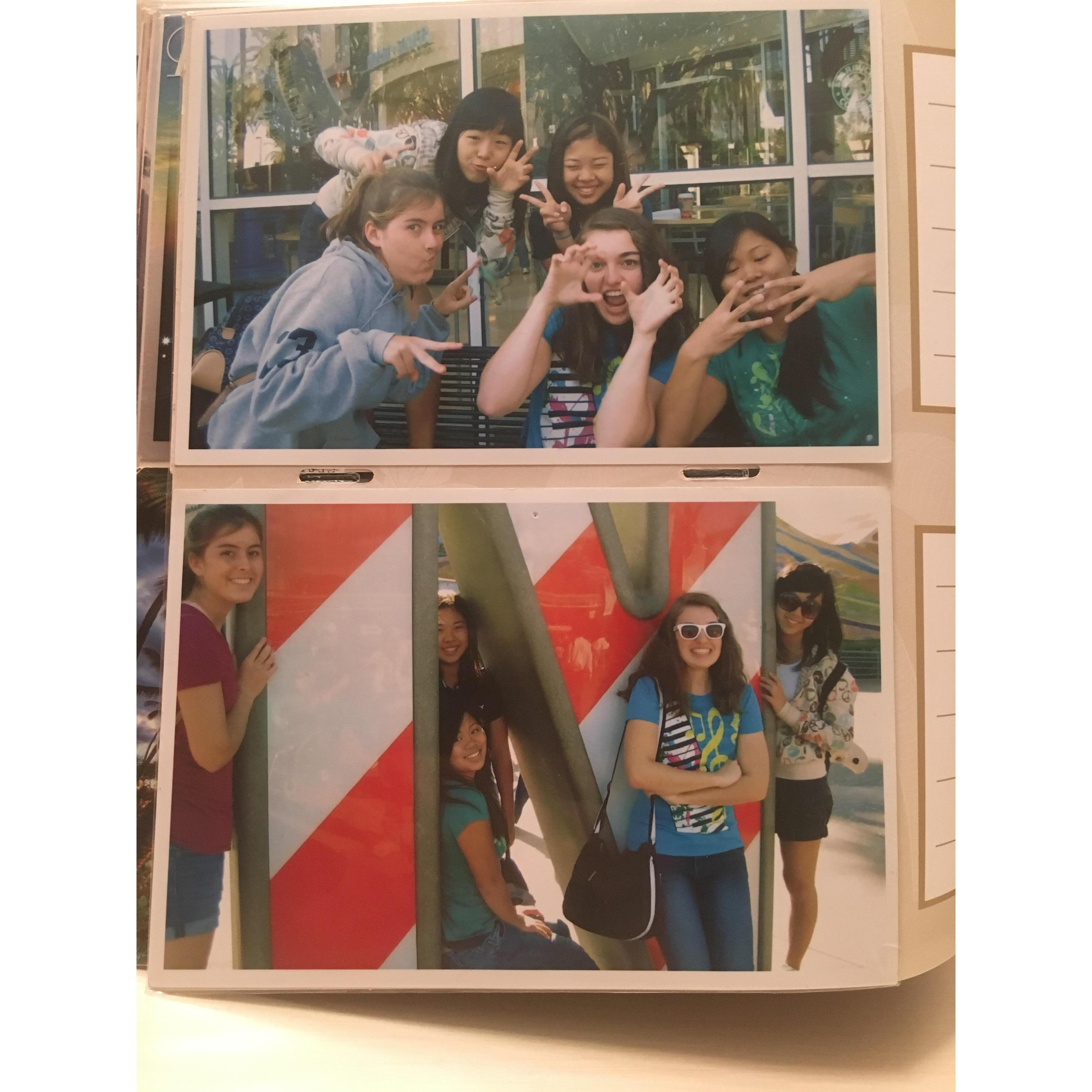 Katherine, Jessica, Nicole, Kalia, and another friend went to Disneyland for Nicole's sweet 16!