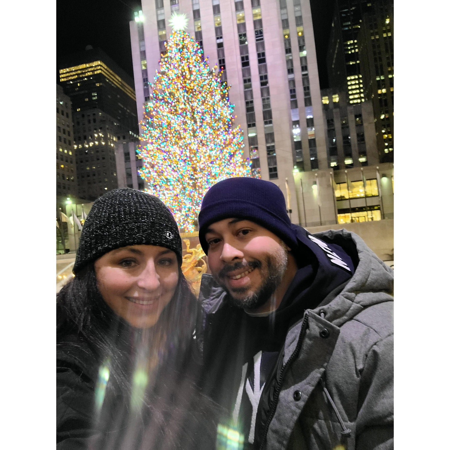 On the East Coast Road trip 2021 in New York City Rockefeller center tree