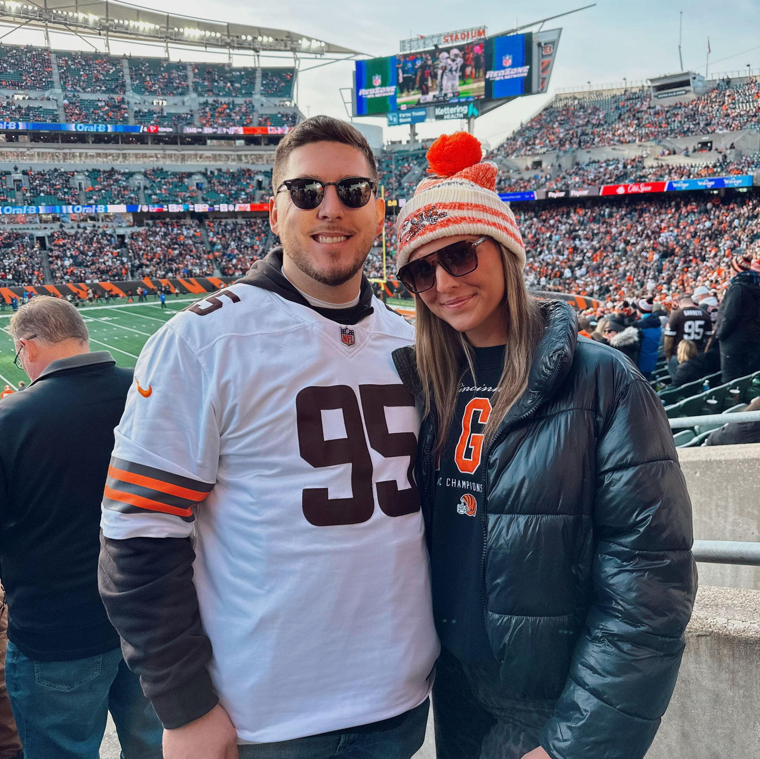 Browns vs. Bengals game, divided household!