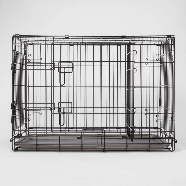 Wire Collapsible Dog Crate - M - Black - Boots & Barkley™