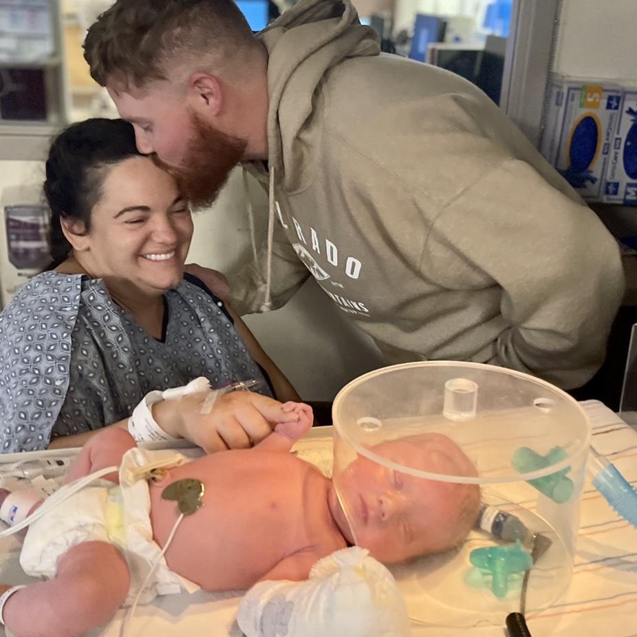 Our sweet baby boy, Haiden John! 🩵 August 1, 2023