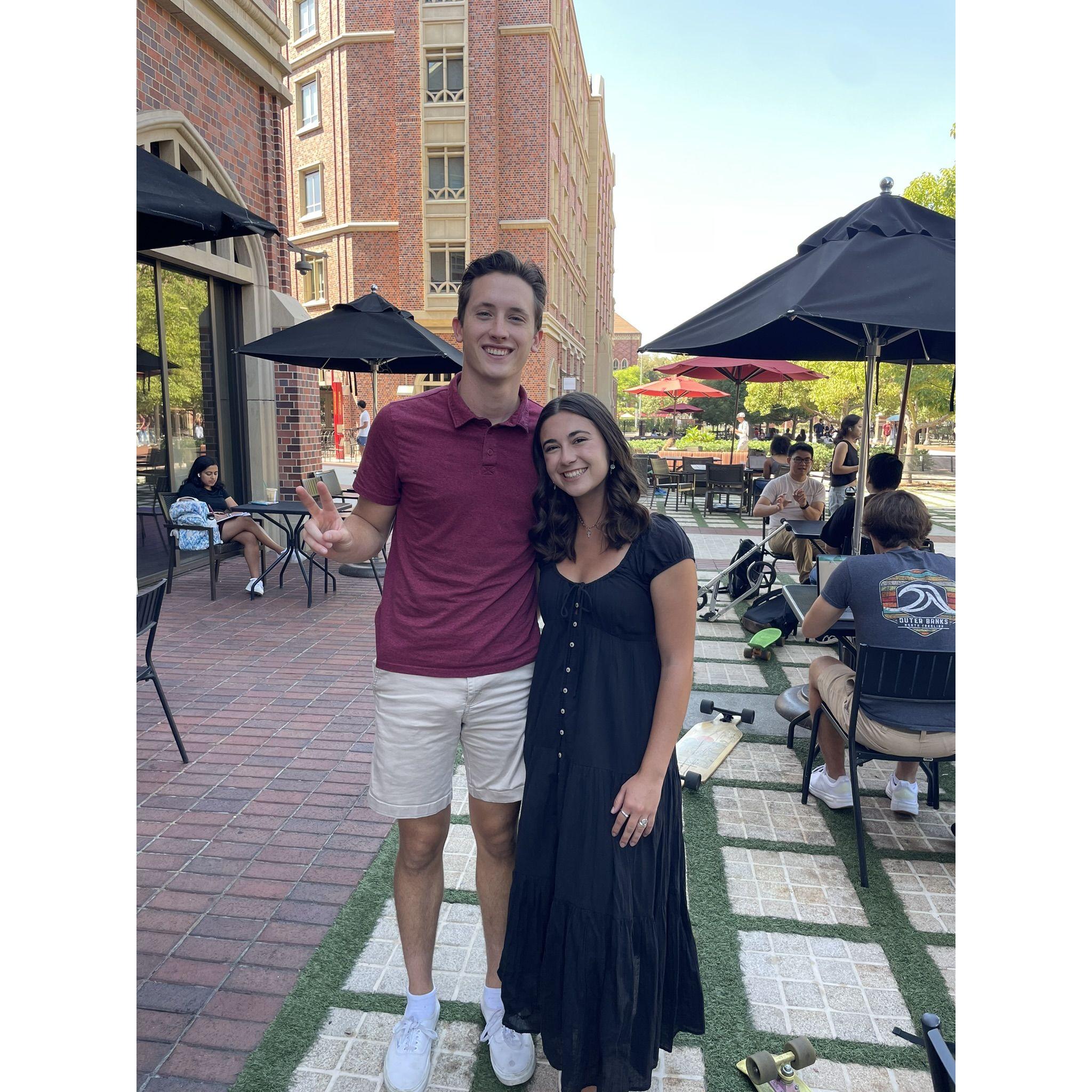First day of senior year! We are so grateful to have spent all of college together.
