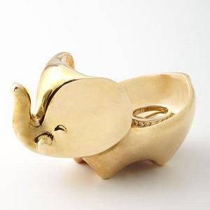 Jonathan AdlerBrass Elephant Ring Bowl