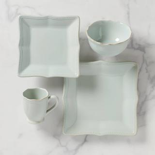 French Perle Bead Square 4-Piece Place Setting, Service for 1
