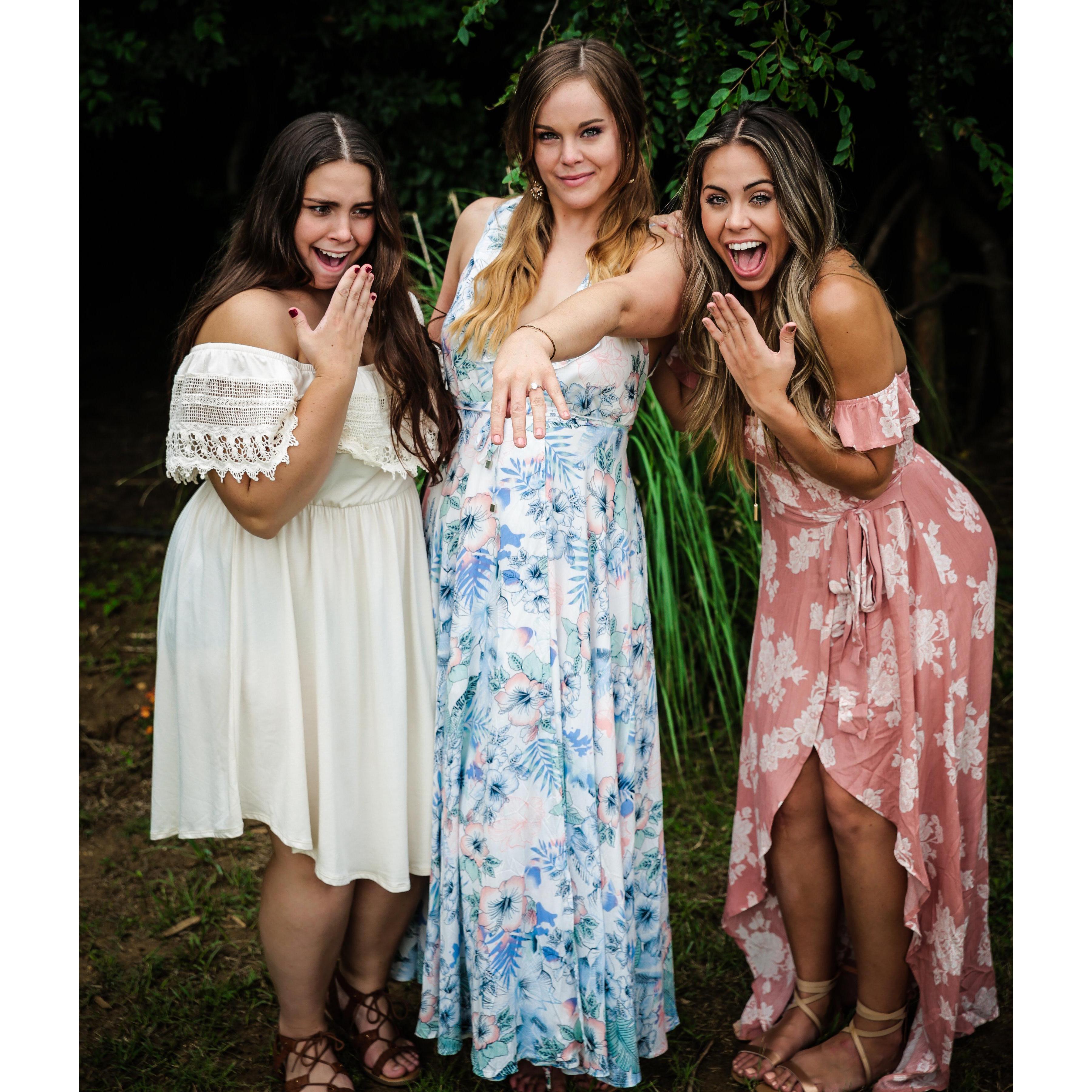 My AWESOME sisters, who were definitely in on the secret!!!