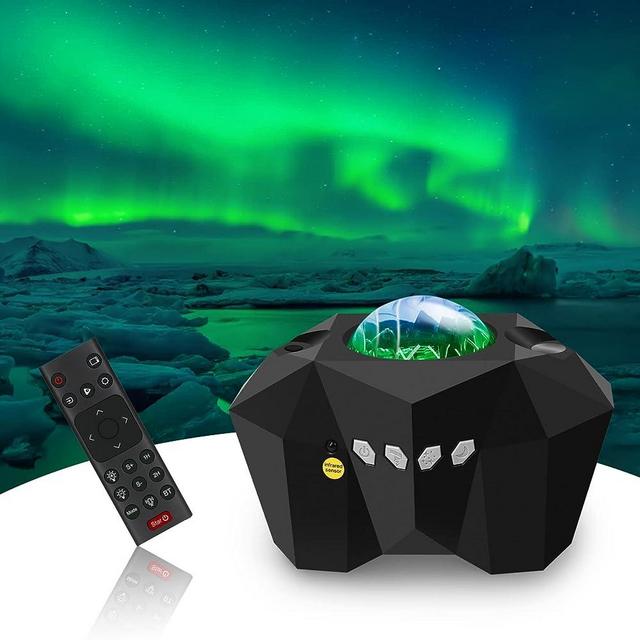 Aurora Galaxy Projector Light, Star Projector with Music Speaker, Night Light Projector with Moon, Northern Lights Projector for Bedroom, Gaming Room, Home Theater, Ceiling