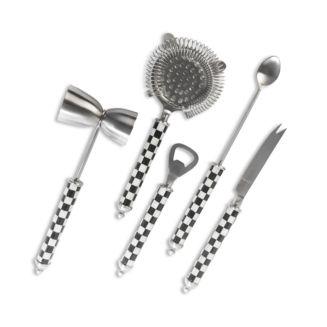 Mackenzie-Childs Courtly Check 5-Piece Bar Tool Set with Stand