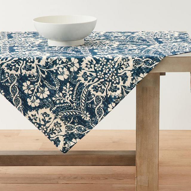 Bernyce Printed Table Throw - Indigo